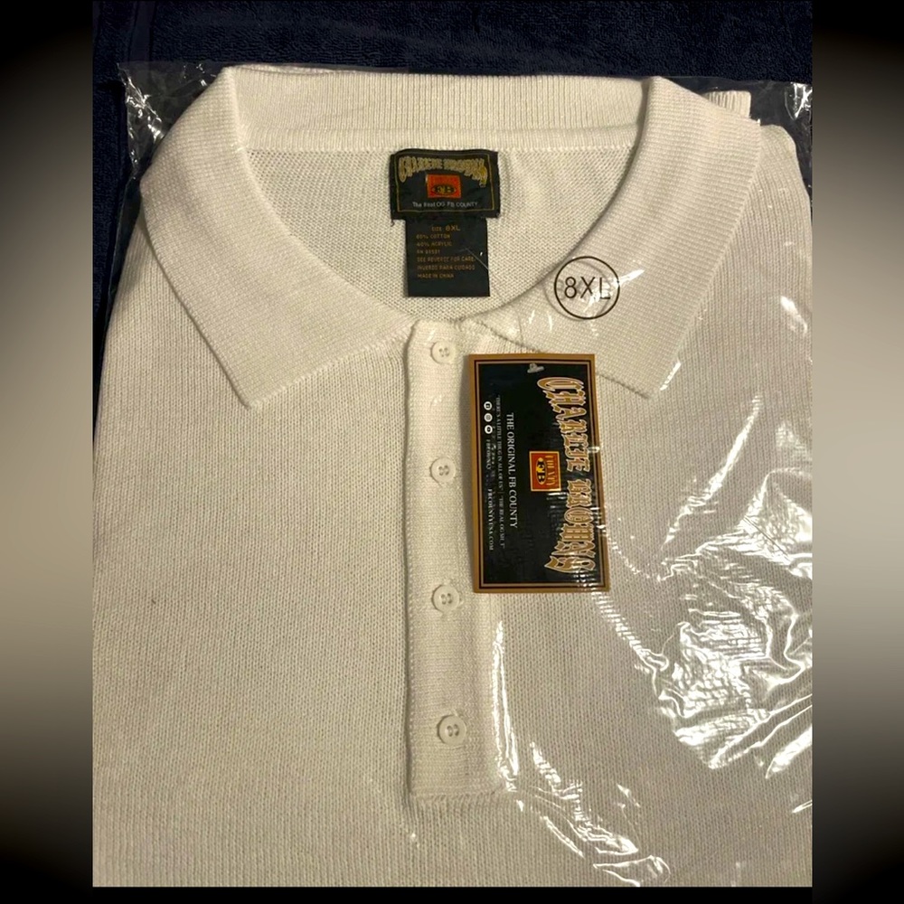 FB County Solid White Rare 8XL Charlie Brown Shirt